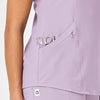 RENEW Women's V-Neck Scrub Top Pastel Lilac pocket detail 2 with utility loops