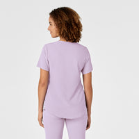 RENEW Women's V-Neck Scrub Top Pastel Lilac back view