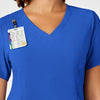 RENEW Women's V-Neck Scrub Top Royal side detail 1