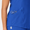 RENEW Women's V-Neck Scrub Top Royal hemline detail