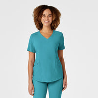 Wink RENEW Women's V-Neck Scrub Top Teal Blue