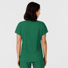 W123 Women's Flex-n-Reach Side Panel V-Neck Scrub Top Hunter back view