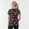 Women's V-Neck Print Scrub Top - Sugar Skull Fiesta - dia de los muertos scrubs