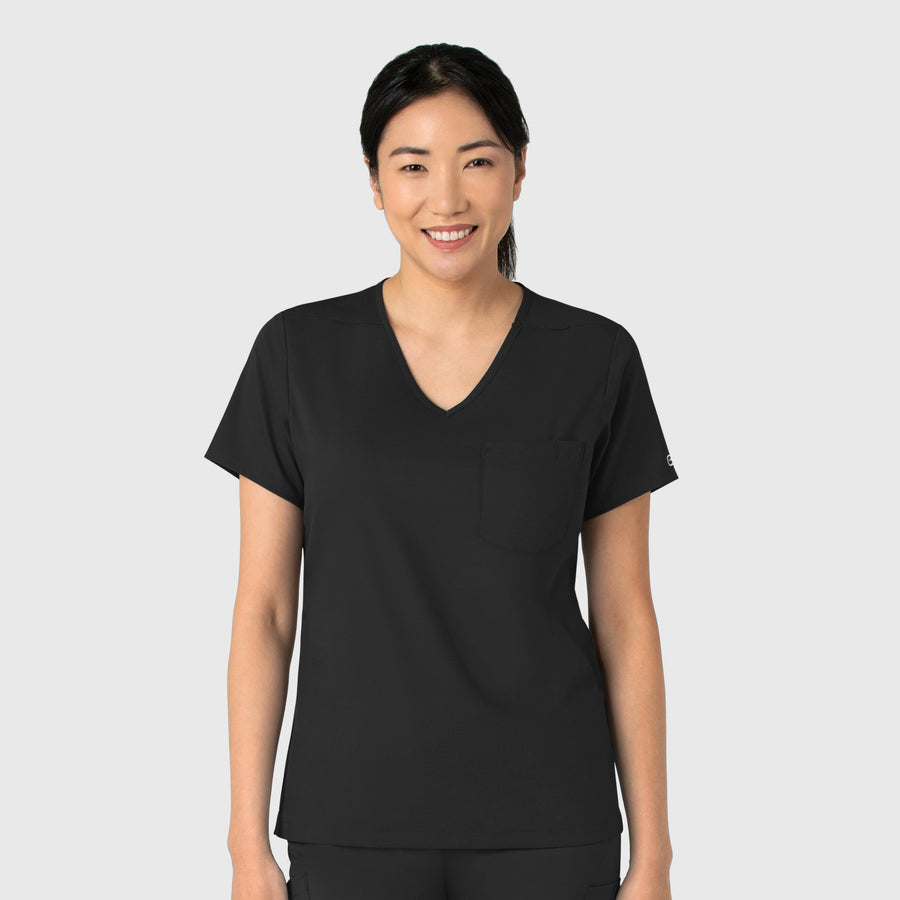 Boundless Women's Tuck-In Scrub Top - Black