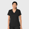 Boundless Women's Tuck-In Scrub Top Black side view