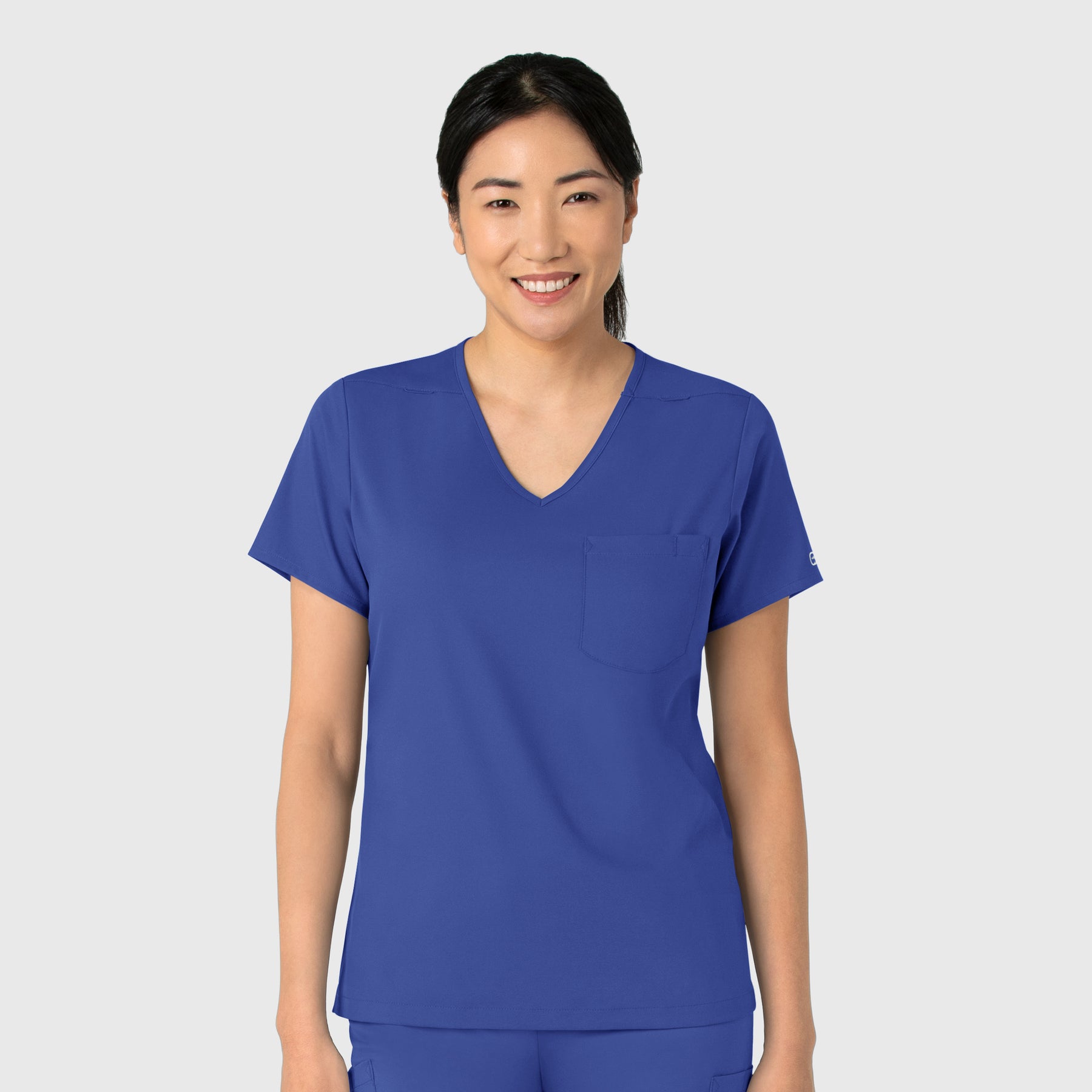 Boundless Women's Tuck-In Scrub Top Galaxy Blue