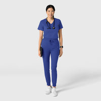 Boundless Women's Tuck-In Scrub Top Galaxy Blue full scrub set