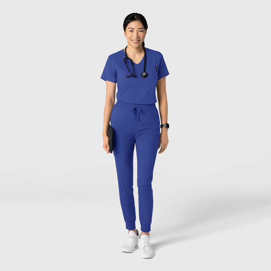 Boundless Women's Tuck-In Scrub Top Galaxy Blue full scrub set