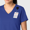 Boundless Women's Tuck-In Scrub Top Galaxy Blue side detail 1
