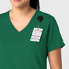 Boundless Women's Tuck-In Scrub Top Hunter side detail 1