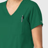 Boundless Women's Tuck-In Scrub Top Hunter side detail 2