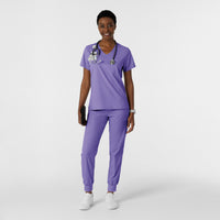 Boundless Women's Tuck-In Scrub Top Iris Purple scrub set