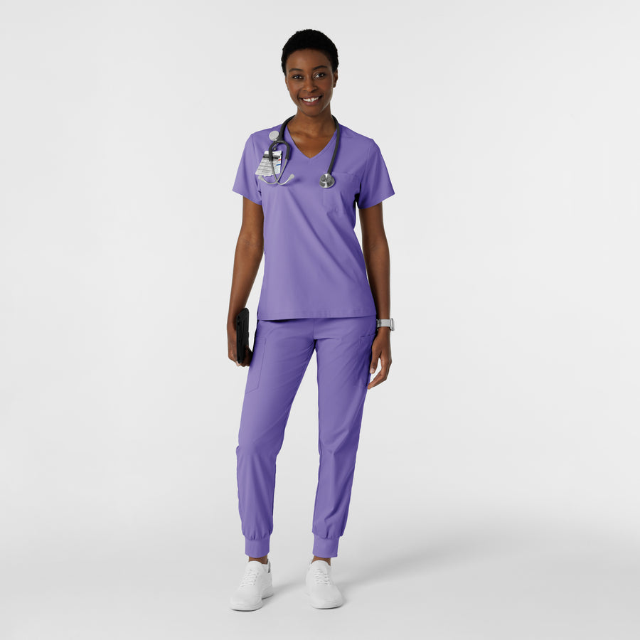 Boundless Women's Tuck-In Scrub Top Iris Purple scrub set