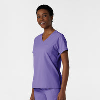 Boundless Women's Tuck-In Scrub Top Iris Purple side view