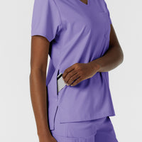 Boundless Women's Tuck-In Scrub Top Iris Purple back detail