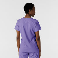 Boundless Women's Tuck-In Scrub Top Iris Purple back view