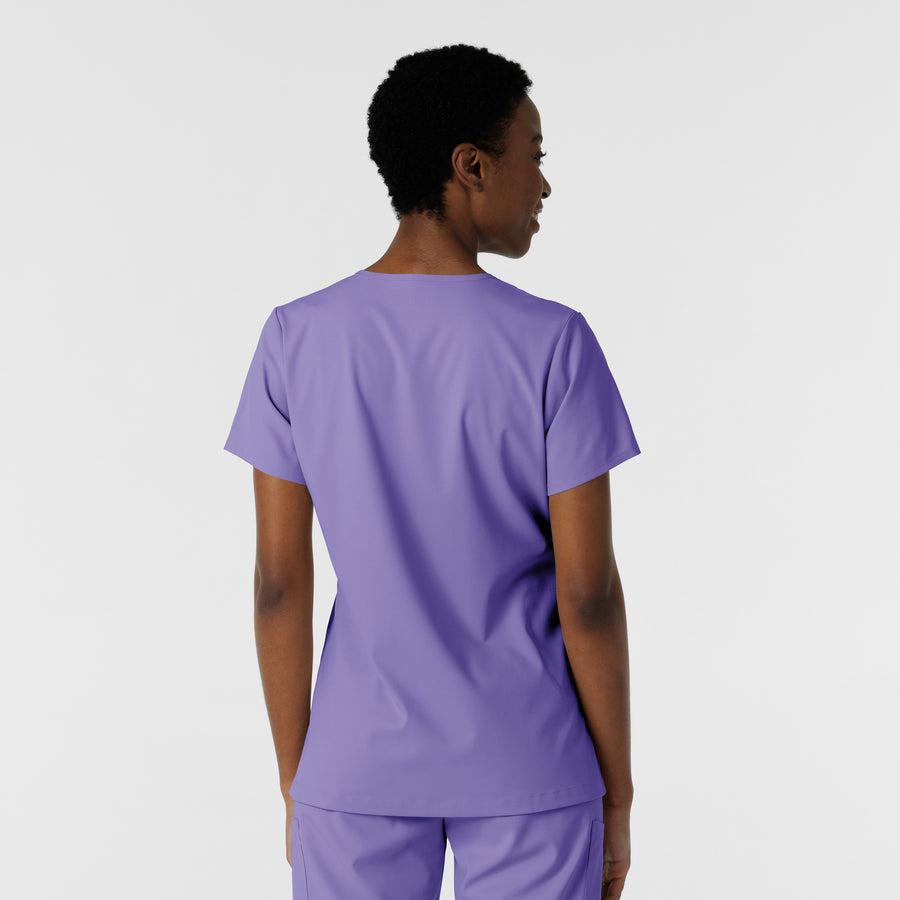 Boundless Women's Tuck-In Scrub Top Iris Purple back view