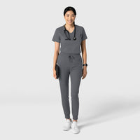 Boundless Women's Tuck-In Scrub Top Pewter full scrub set