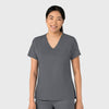 Boundless Women's Tuck-In Scrub Top Pewter side view