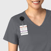 Boundless Women's Tuck-In Scrub Top Pewter front detail