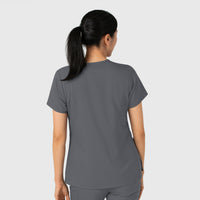 Boundless Women's Tuck-In Scrub Top Pewter back view