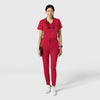 Boundless Women's Tuck-In Scrub Top Red full scrub set