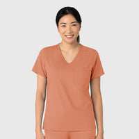 Boundless Women's Tuck-In Scrub Top Terracotta