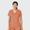 Boundless Women's Tuck-In Scrub Top Terracotta side view