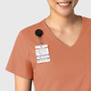 Boundless Women's Tuck-In Scrub Top Terracotta front detail