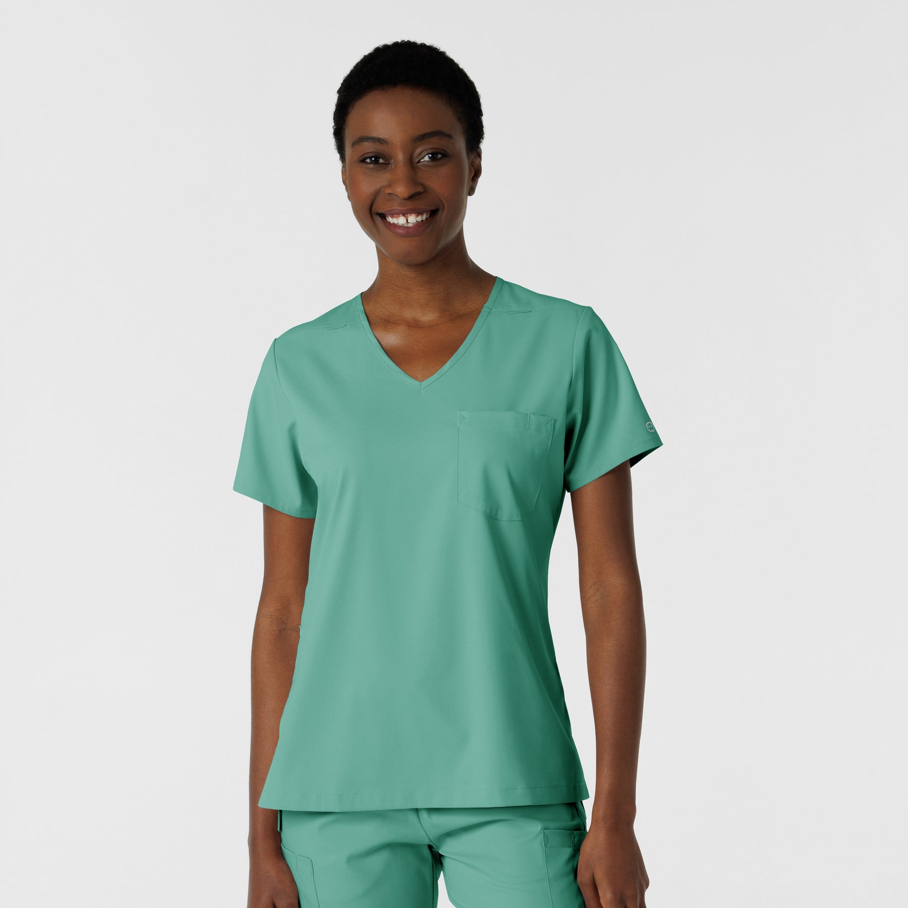 Boundless Women's Tuck-In Scrub Top Turquoise
