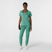 Boundless Women's Tuck-In Scrub Top Turquoise full scrub set