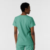 Boundless Women's Tuck-In Scrub Top Turquoise back view