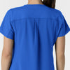 RENEW Women's V-Neck Tunic Scrub Top Royal back detail
