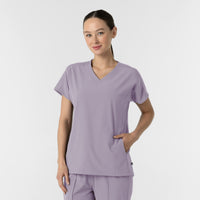 RENEW Women's V-Neck Tunic Scrub Top Wisteria