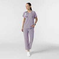 RENEW Women's V-Neck Tunic Scrub Top Wisteria full scrub set