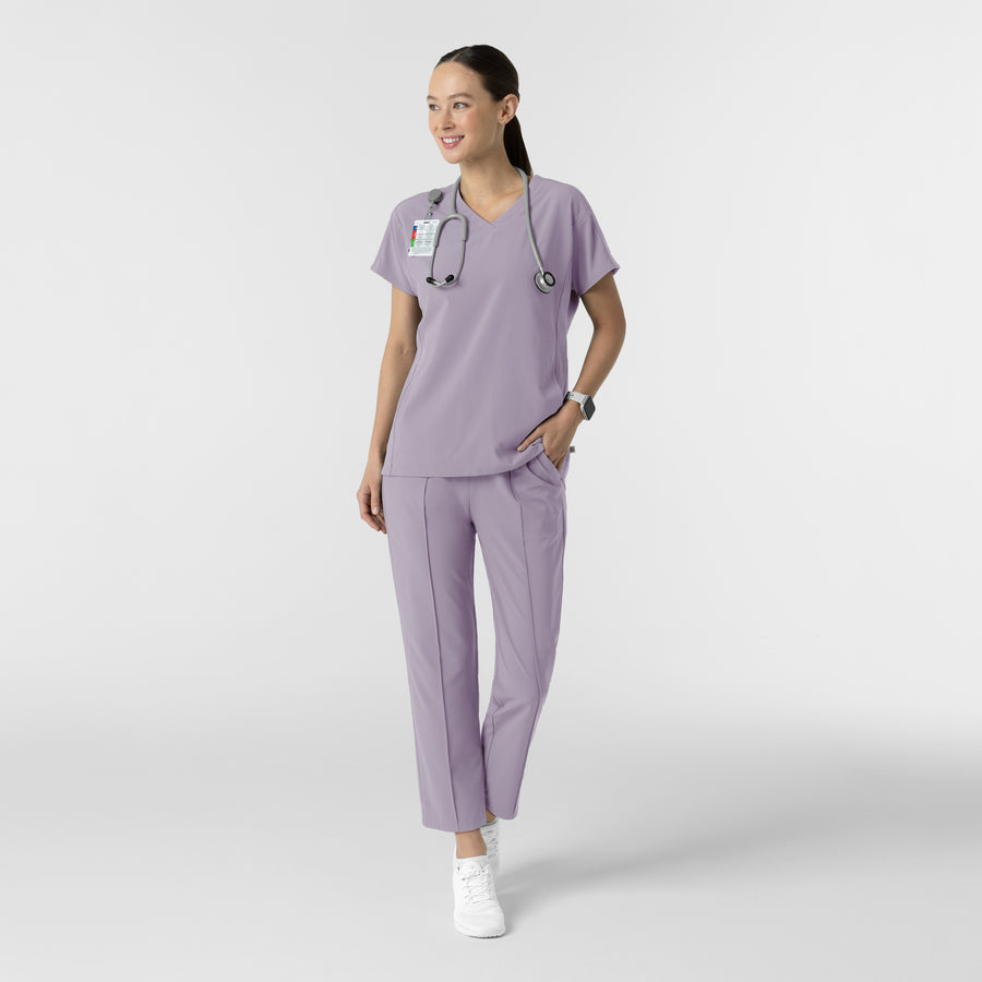RENEW Women's V-Neck Tunic Scrub Top Wisteria full scrub set