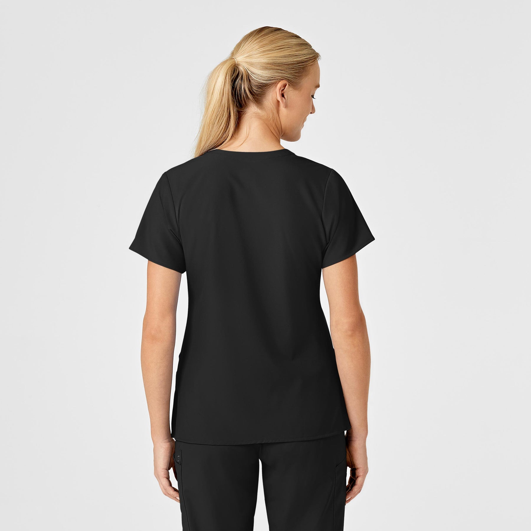 W123 Womens Stylized V-Neck Scrub Top – Wink Scrubs
