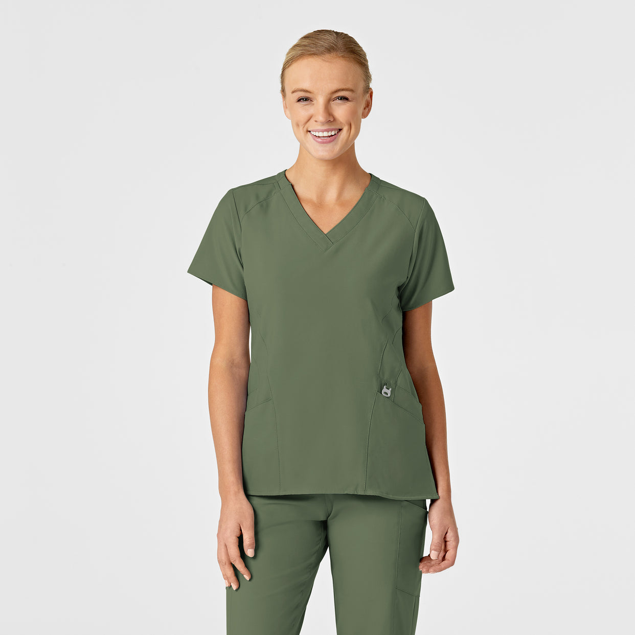 WonderWink Women's University Of Nebraska V-Neck Scrub Top - Medical Scrubs With Cornhuskers Graphics