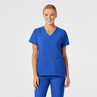 Wink W123 Women's Stylized V-Neck Scrub Top Royal