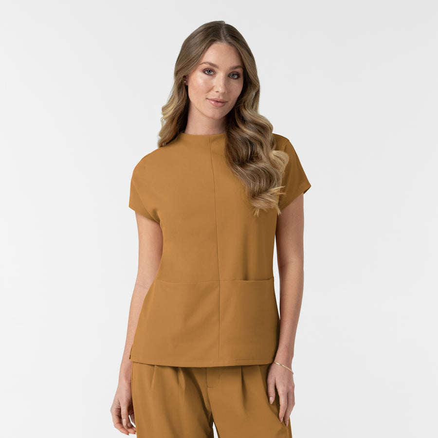 BLK Women's Cowl High Neck Scrub Top Auburn