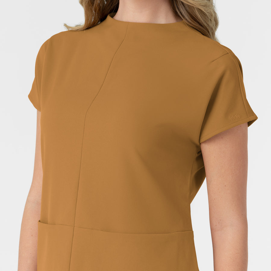 BLK Women's Cowl High Neck Scrub Top Auburn front detail