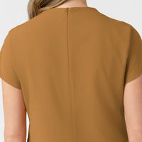 BLK Women's Cowl High Neck Scrub Top Auburn side detail 1