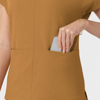 BLK Women's Cowl High Neck Scrub Top Auburn side detail 2