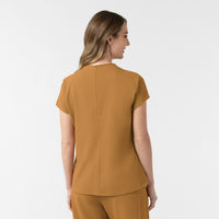 BLK Women's Cowl High Neck Scrub Top Auburn back view