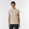 BLK Edit Women's Mock Neck Scrub Blouse - Coconut Milk scrub top