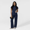 BLK Edit Women's Wide Leg Scrub Trouser - Navy