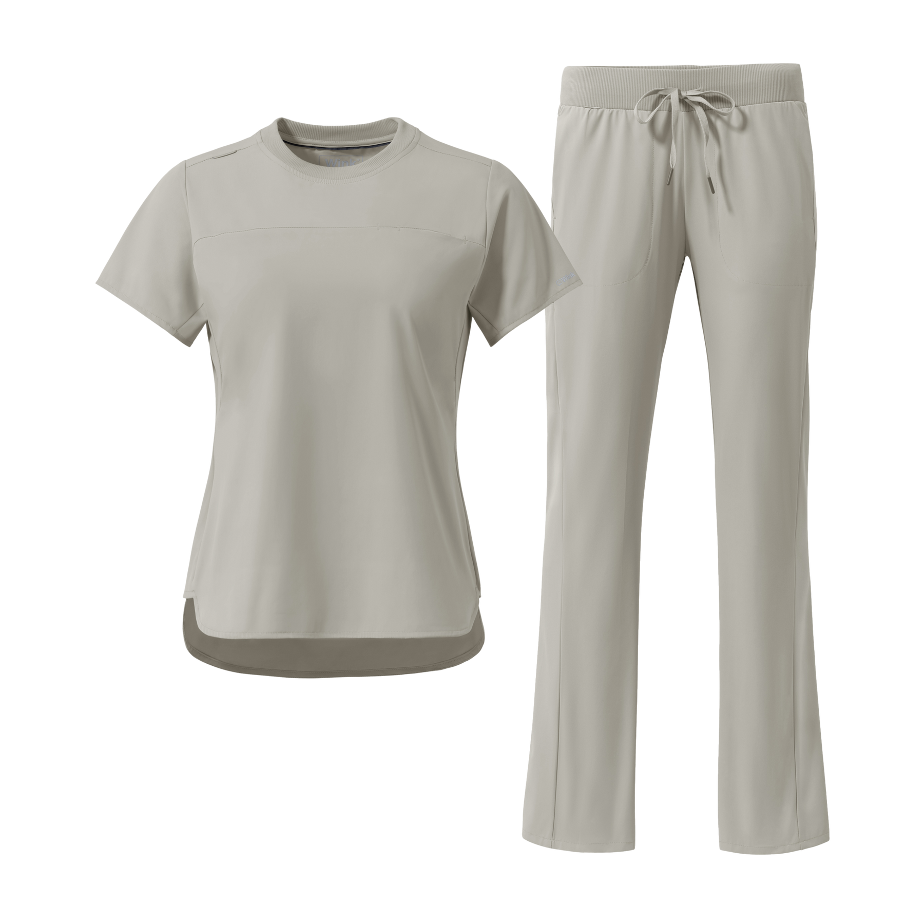 Aura Crew Neck and Bootcut Scrub Set