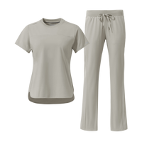 Aura Crew Neck and Bootcut Scrub Set
