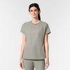 AURA Women's Captivate Crew Neck Tuck-in Scrub Top - Cool Gray