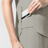 AURA Women's Captivate Crew Neck Tuck-in Scrub Top - Cool Gray